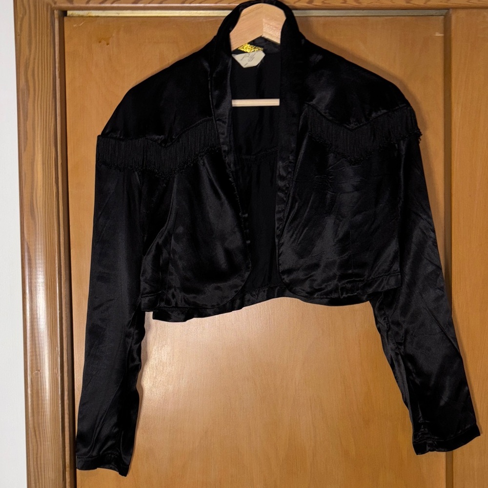 Vintage Smart Set Satin Fringe bolero
